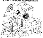 Kenmore 2537797060 electrical system and air handling parts diagram