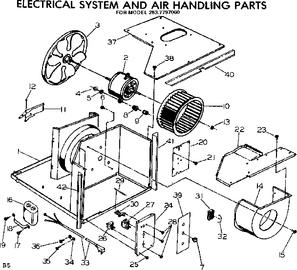 Electrical system and air handling parts
