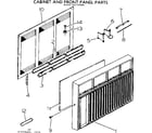 Kenmore 2537797080 cabinet and front parts diagram