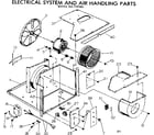 Kenmore 2537797080 electrical system and air handling parts diagram