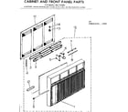 Kenmore 2537797081 cabinet and front panel parts diagram