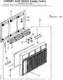 Cabinet and front panel parts