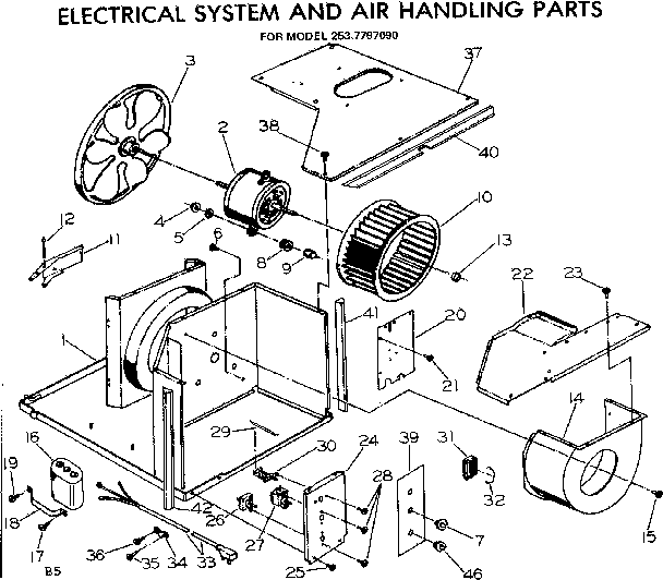 Electrical system and air handling parts