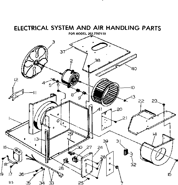 Electrical system and air handling parts