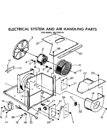Electrical system and air handling parts