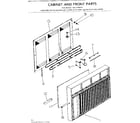 Kenmore 2537798090 cabinet and front parts diagram