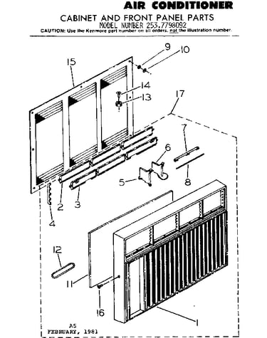 Cabinet & front panel parts