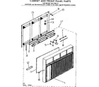 Kenmore 2537798113 cabinet and front panel parts diagram
