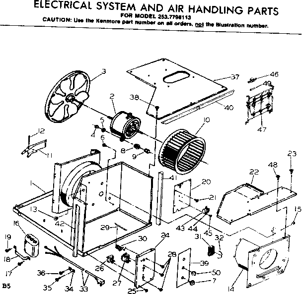 Electrical system and air handling parts