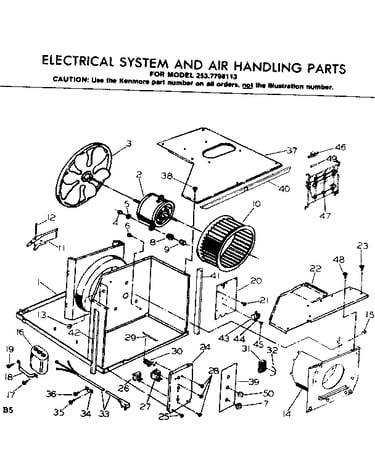 Electrical system and air handling parts