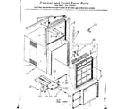 Kenmore 2538700660 cabinet and front panel parts diagram