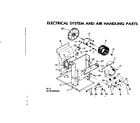 Kenmore 2538700660 electrical system and air handling parts diagram