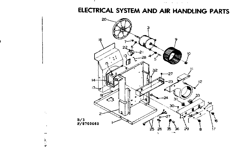 Electrical system and air handling parts