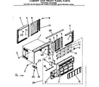 Kenmore 2538700890 cabinet and front panel parts diagram