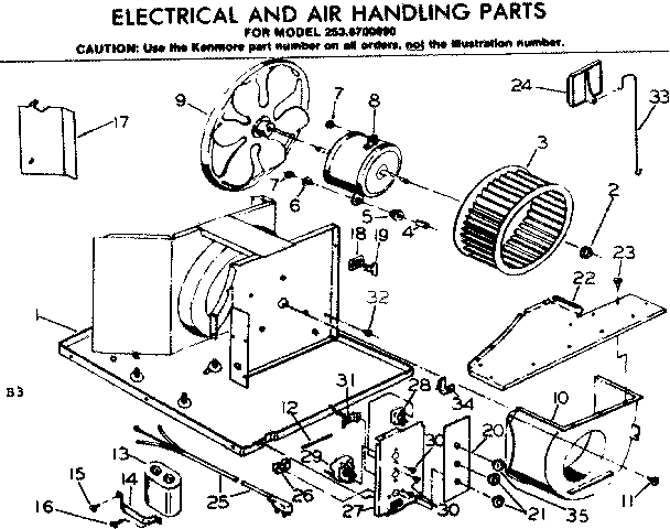 Electrical and air handling parts