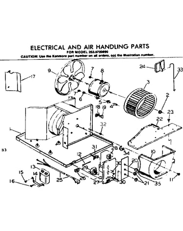 Electrical and air handling parts
