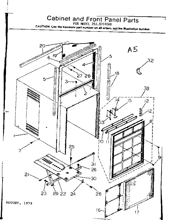 CABINET AND FRONT PANEL PARTS