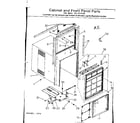 Kenmore 2538701060 cabinet and front panel parts diagram