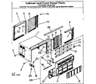 Kenmore 2538701480 cabinet and front panel parts diagram