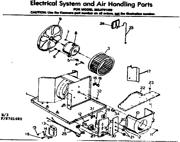 Electrical systemand air handling parts