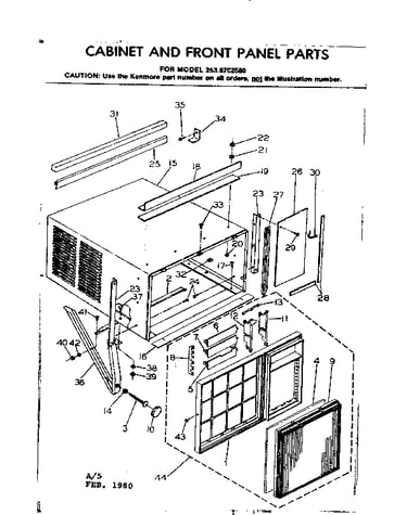 Cabinet and front panel parts