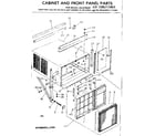 Kenmore 2538702581 cabinet and front panel parts diagram