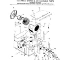 Kenmore 2538702581 electrical system and air handling parts diagram