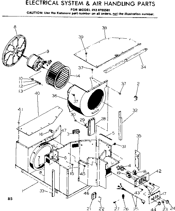 Electrical system and air handling parts