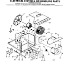 Kenmore 2538710622 electrical system & air handling parts diagram