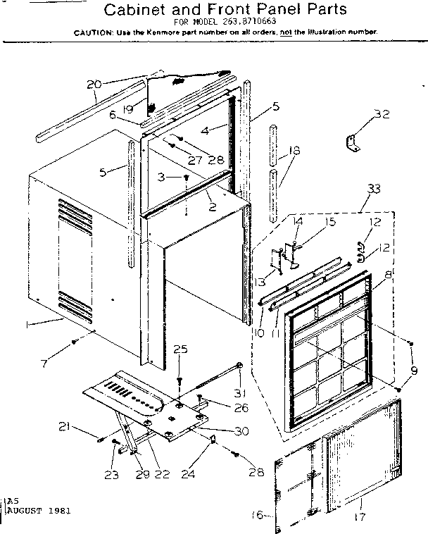 CABINET & FRONT PANEL PARTS