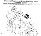 Kenmore 2538710663 electrical system & air handling parts diagram