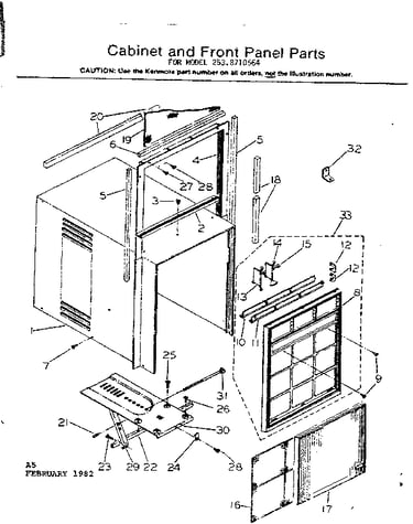 Cabinet & front panel parts