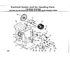 Kenmore 2538710664 electrical system & air handling parts diagram
