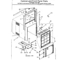Kenmore 2538710665 cabinet and front panel parts diagram