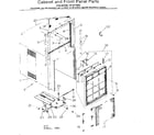 Kenmore 2538710666 cabinet and front panel parts diagram