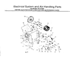 Kenmore 2538710666 electrical system and air handling parts diagram