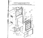 Kenmore 2538710860 cabinet and front panel parts diagram