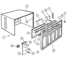 Kenmore 2538710890 cabinet and front panel diagram