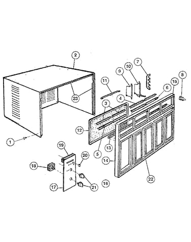 Cabinet and front panel