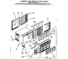 Kenmore 2538710891 cabinet & front panel parts diagram