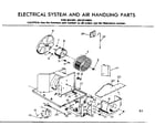 Kenmore 2538710892 electrical system & air handling parts diagram