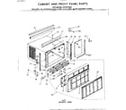 Kenmore 2538710993 cabinet and front panel parts diagram
