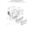 Kenmore 2538710996 cabinet and front panel parts diagram