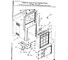 Kenmore 2538711060 cabinet and front panel parts diagram