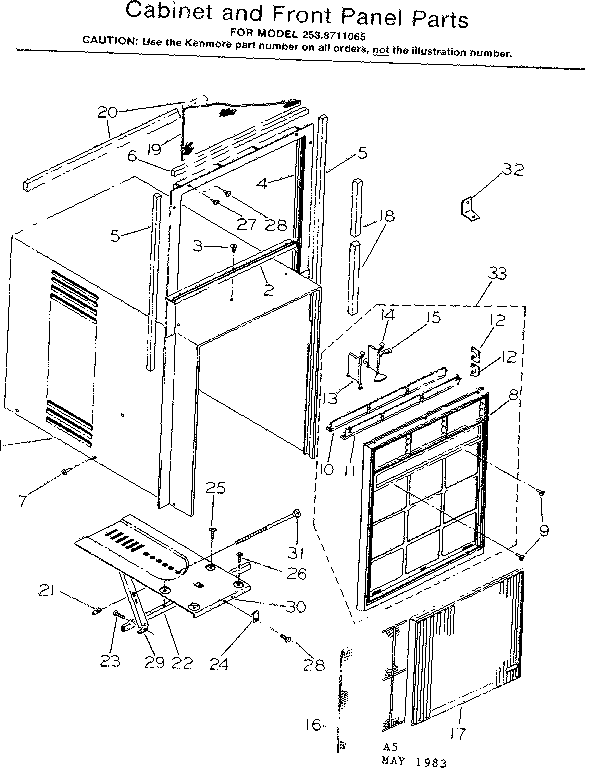 CABINET  FRONT PANEL PARTS