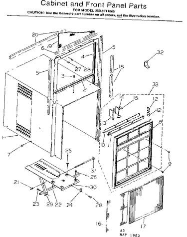Cabinet  front panel parts