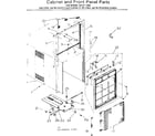 Kenmore 2538711066 cabinet & front panel parts diagram