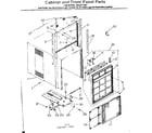 Kenmore 2538711067 cabinet and front panel parts diagram