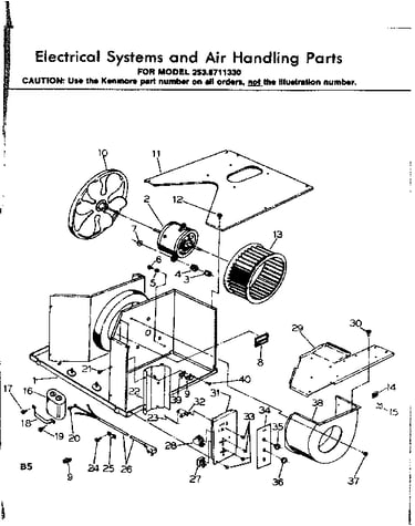 Electrical and air handling parts