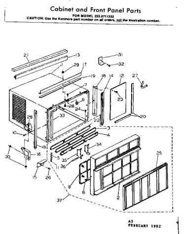 Cabinet & front panel parts